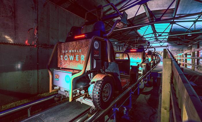 Inside Zip World Tower Coaster